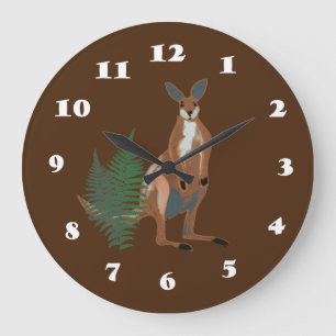 Känguru Zeichne Große Wanduhr