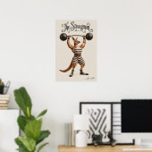 Känguru-Zirkus-Strongman Poster (Heimbüro)