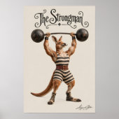 Känguru-Zirkus-Strongman Poster (Vorne)