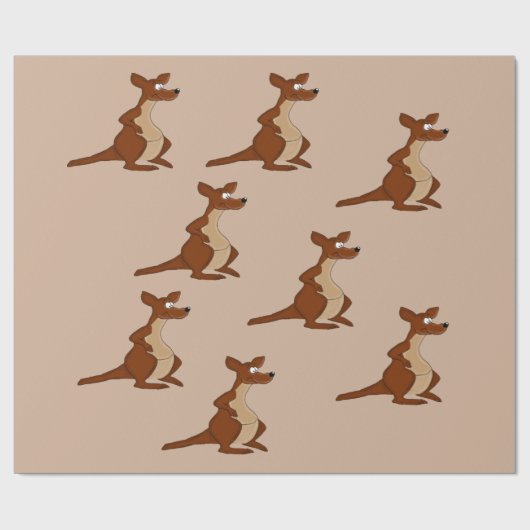 Känguruentwurfs-Packpapier Geschenkpapier (Flach)