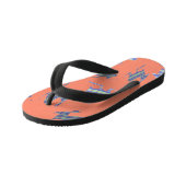Kängurus auf Pfirsichkids Sommerflip Flops Kinderbadesandalen (Schrägansicht)