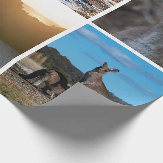 Kängurus aus Australien Geschenkpapier (Ecke)