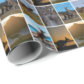 Kängurus aus Australien Geschenkpapier (Rolleneckpunkt)