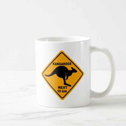 Kängurus folgende 10 Kilometer Kaffeetasse (Rechts)