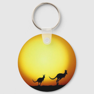 Kängurus im australischen Hinterland Schlüsselanhänger