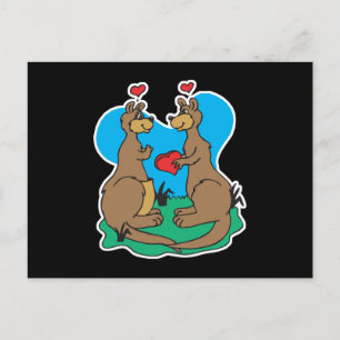 Kängurus in Liebe Postkarte