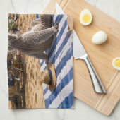 Kängurus und Koalas Beach BBQ Geschirrtuch (Viertel Falte)