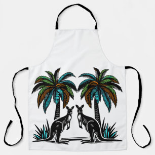 Kängurus unter Palmen in Australien Schürze