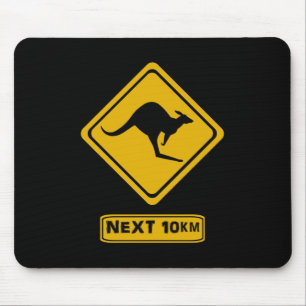 KänguruVerkehrsschild Mousepad