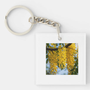 Kanikonna Golden Shower Tree Botanische Einzelne Schlüsselanhänger