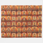 Kaninchen 16 fleecedecke (Vorderseite (Horizontal))