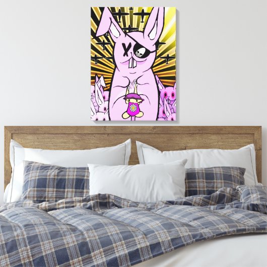 Kaninchen 2012 leinwanddruck (Insitu (Schlafzimmer))