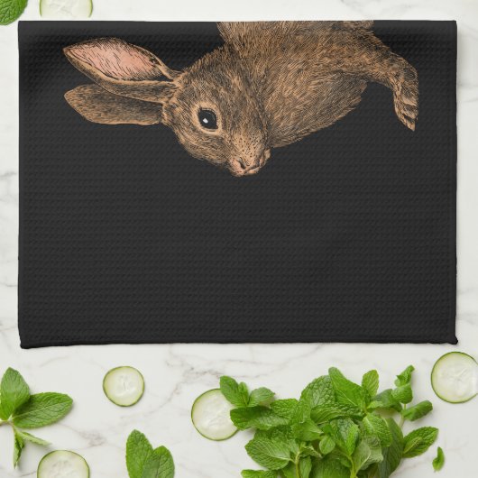 Kaninchen 2 geschirrtuch (Gefaltet)