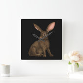 Kaninchen 4 quadratische wanduhr (Zuhause)