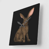 Kaninchen 4 quadratische wanduhr (Winkel)