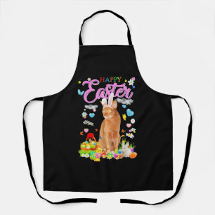 Kaninchen Abessinierkatze Frohe Ostern Schürze