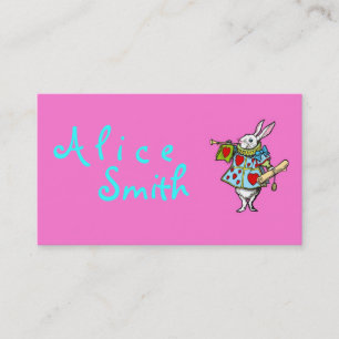 Kaninchen Alice im Wunderland ~ Visitenkarten Visitenkarte
