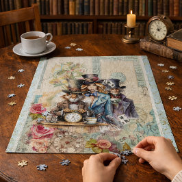 Kaninchen, Alice und Mad Hatter in Top Hats Puzzle