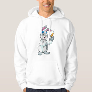 Kaninchen als Arzt bei Impfung mit Spritze Hoodie