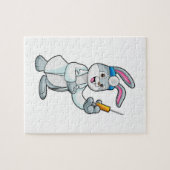 Kaninchen als Arzt bei Impfung mit Spritze Puzzle (Horizontal)