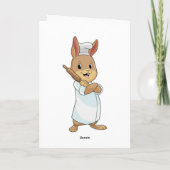 Kaninchen als Baker mit Rolling-Button Karte (Rückseite)