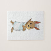 Kaninchen als Baker mit Rolling-Button Puzzle (Horizontal)