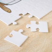 Kaninchen als Baker mit Rolling-Button Puzzle (Seite)