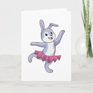 Kaninchen als Ballerina beim Ballett Karte