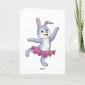 Kaninchen als Ballerina im Ballett Karte (Rückseite)