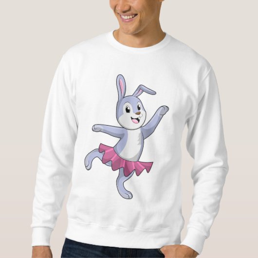 Kaninchen als Ballerina im Ballett Sweatshirt (Vorderseite)