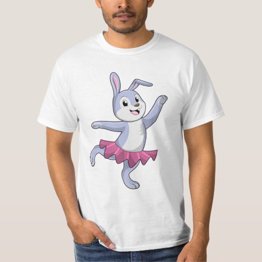 Kaninchen als Ballerina im Ballett T-Shirt (Vorderseite)