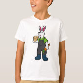 Kaninchen als Bauer mit Carrot & Hat T-Shirt (Vorderseite)