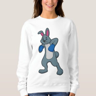 Kaninchen als Boxer mit Boxhandschuhen Sweatshirt