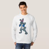 Kaninchen als Boxer mit Boxhandschuhen T-Shirt (Vorne ganz)