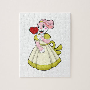 Kaninchen als Braut mit Hochzeitskleid.PNG Puzzle