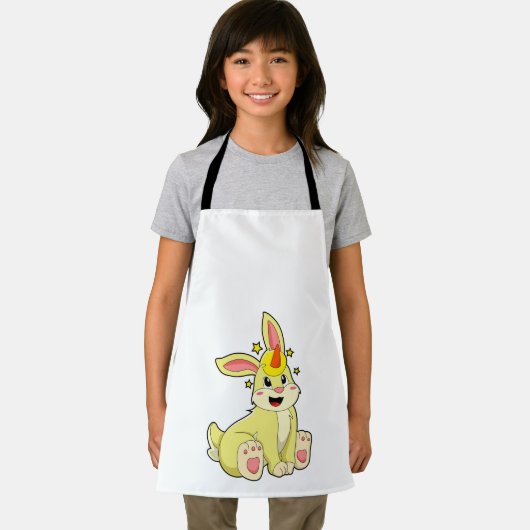 Kaninchen als Einhorn Schürze (Insitu)