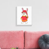 Kaninchen als Feuerwehrmann mit Helm Leinwanddruck (Insitu (Wohnzimmer))