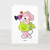 Kaninchen als Frisör Karte (Rückseite)