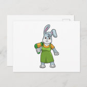 Kaninchen als Frisör Postkarte (Vorne/Hinten)