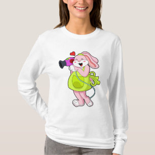 Kaninchen als Frisör T-Shirt