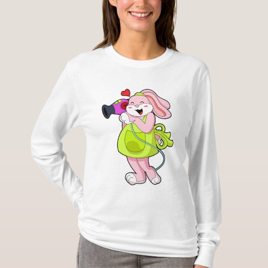 Kaninchen als Frisör T-Shirt (Vorderseite)
