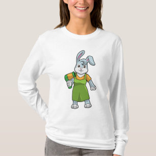 Kaninchen als Frisör T-Shirt