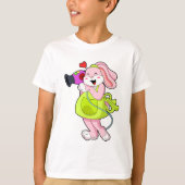 Kaninchen als Frisör T-Shirt (Vorderseite)