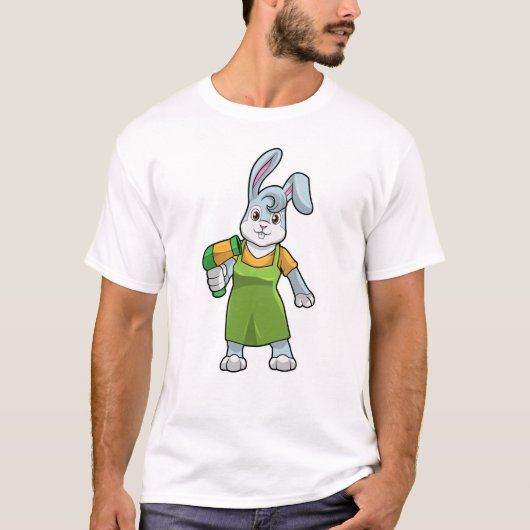 Kaninchen als Frisör T-Shirt (Vorderseite)