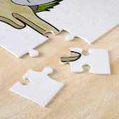 Kaninchen als Fußballspieler mit Fußball Puzzle (Seite)