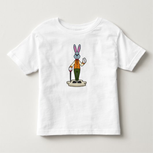 Kaninchen als Gentleman mit Cane Kleinkind T-shirt (Vorderseite)