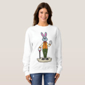 Kaninchen als Gentleman mit Cane Sweatshirt (Vorne ganz)