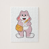 Kaninchen als Hiker mit Tasche Puzzle (Vertikal)