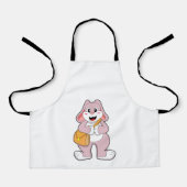 Kaninchen als Hiker mit Tasche Schürze (Vorderseite)