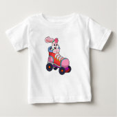 Kaninchen als Inline-Skater mit Inline-Skaten Baby T-shirt (Vorderseite)